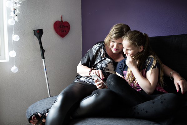 En ulykkesramt og hendes datter