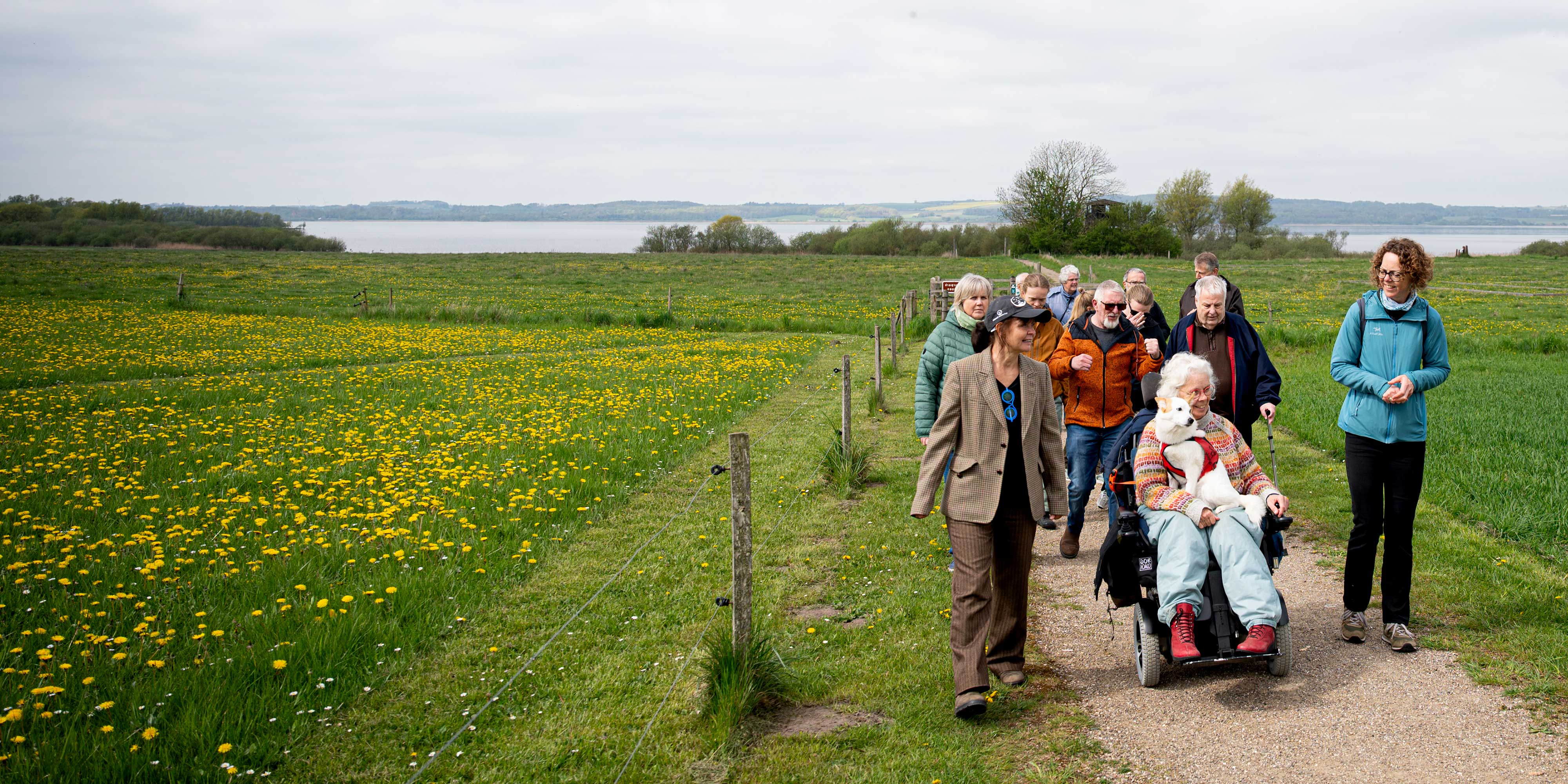 Personer går tur i naturen