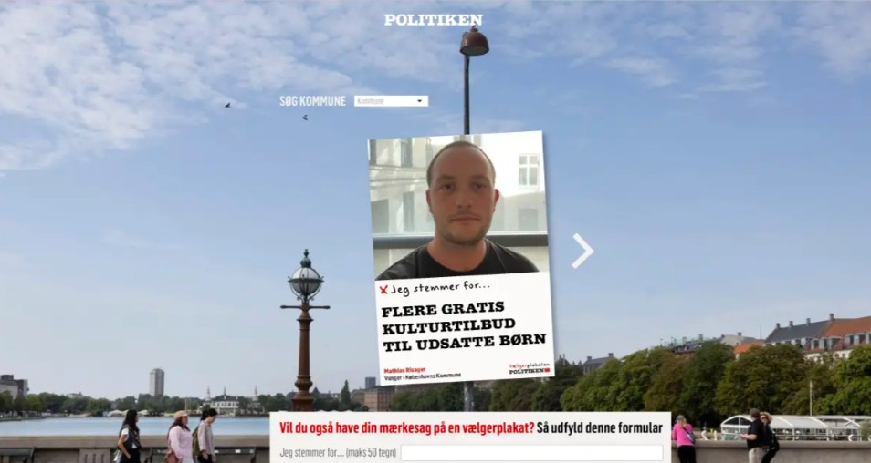 Billede af Politikens formular hvor man kan skrive sin handicappolitiske mærkesag til kommunalvalget