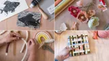 Collage af forskellige krea aktiviteter hos CRAFT STUIDIO på Noerrebro