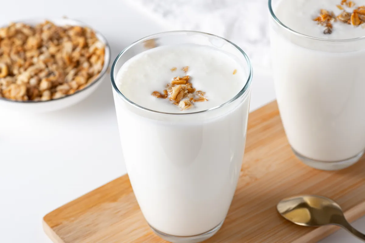 Glas med yoghurt